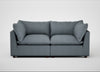Astrid 3 Seater Sofa Capelo Linen-Cotton Mineral / Walnut Stained Beech