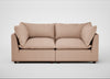 Astrid 3 Seater Sofa Capelo Linen-Cotton Rosedale / Walnut Stained Beech