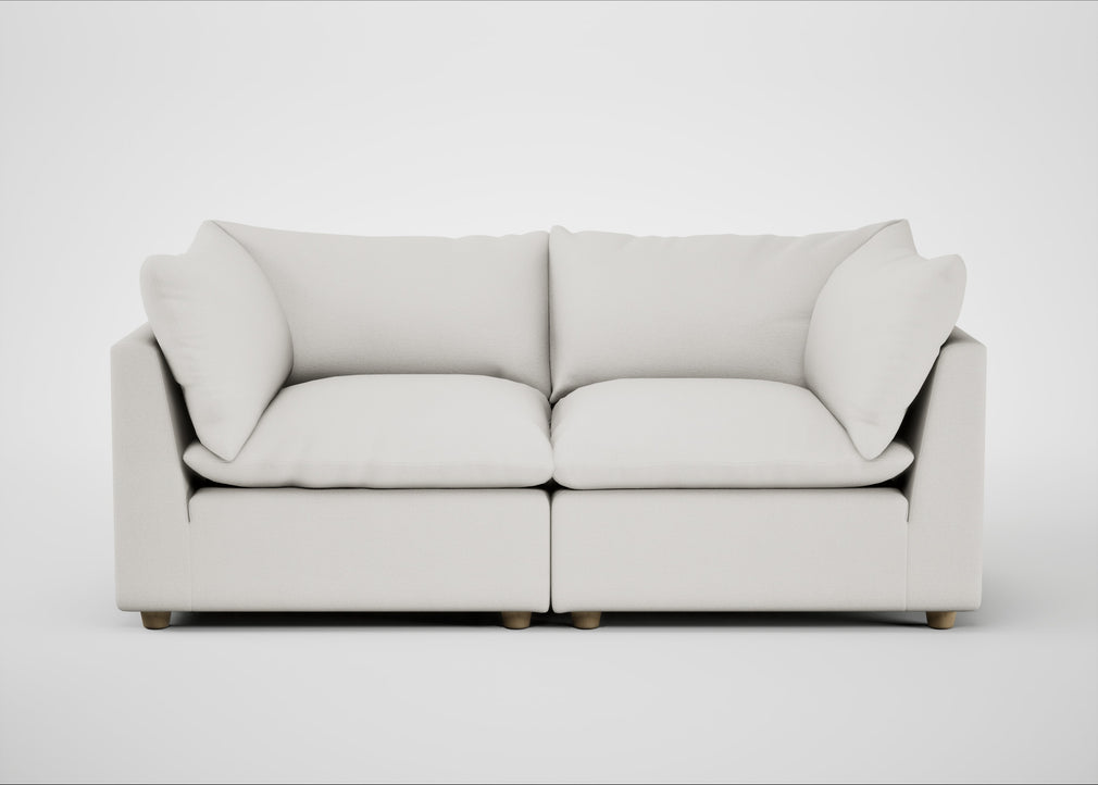 Astrid 3 Seater Sofa Capelo Linen-Cotton Sea Salt / Natural Beech