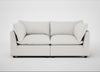 Astrid 3 Seater Sofa Capelo Linen-Cotton Sea Salt / Walnut Stained Beech