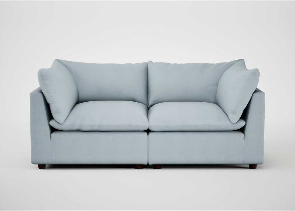 Astrid 3 Seater Sofa Capelo Linen-Cotton Sea Shanty / Walnut Stained Beech