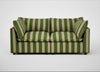 Astrid 3 Seater Sofa Capelo Linen-Cotton Stripe Green / Walnut Stained Beech