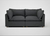 Astrid 3 Seater Sofa Melton Wool Granite / Natural Beech