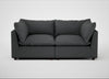 Astrid 3 Seater Sofa Melton Wool Granite / Walnut Stained Beech