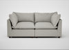 Astrid 3 Seater Sofa Melton Wool Limestone / Walnut Stained Beech