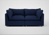 Astrid 3 Seater Sofa Melton Wool New Navy / Natural Beech