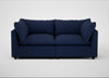 Astrid 3 Seater Sofa Melton Wool New Navy / Walnut Stained Beech