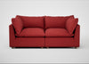 Astrid 3 Seater Sofa Melton Wool Red Oxide / Natural Beech