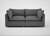 Astrid 3 Seater Sofa Melton Wool Shale / Natural Beech