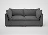 Astrid 3 Seater Sofa Melton Wool Shale / Walnut Stained Beech