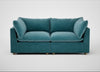 Astrid 3 Seater Sofa Smart Luxe Velvet Airforce Blue / Natural Beech