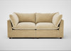 Astrid 3 Seater Sofa Smart Luxe Velvet Biscuit / Walnut Stained Beech