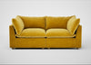 Astrid 3 Seater Sofa Smart Luxe Velvet Canary / Natural Beech