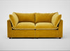 Astrid 3 Seater Sofa Smart Luxe Velvet Canary / Walnut Stained Beech