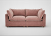 Astrid 3 Seater Sofa Smart Luxe Velvet Dusky Pink / Natural Beech
