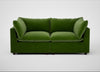 Astrid 3 Seater Sofa Smart Luxe Velvet Grass / Walnut Stained Beech