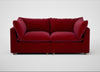 Astrid 3 Seater Sofa Smart Luxe Velvet Mulberry / Natural Beech
