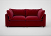 Astrid 3 Seater Sofa Smart Luxe Velvet Mulberry / Walnut Stained Beech