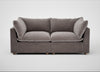Astrid 3 Seater Sofa Smart Luxe Velvet Mushroom / Natural Beech