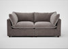 Astrid 3 Seater Sofa Smart Luxe Velvet Mushroom / Walnut Stained Beech