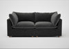 Astrid 3 Seater Sofa Smart Luxe Velvet Nickel / Natural Beech