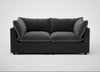 Astrid 3 Seater Sofa Smart Luxe Velvet Nickel / Walnut Stained Beech