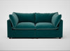 Astrid 3 Seater Sofa Smart Luxe Velvet Ocean Green / Walnut Stained Beech