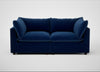 Astrid 3 Seater Sofa Smart Velvet Dusk / Walnut Stained Beech