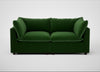 Astrid 3 Seater Sofa Smart Velvet Forest / Walnut Stained Beech
