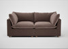 Astrid 3 Seater Sofa Smart Velvet Mouse / Natural Beech