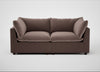 Astrid 3 Seater Sofa Smart Velvet Mouse / Walnut Stained Beech