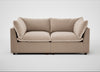 Astrid 3 Seater Sofa Smart Velvet Pebble / Walnut Stained Beech