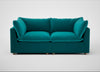 Astrid 3 Seater Sofa Smart Velvet Petrol / Natural Beech