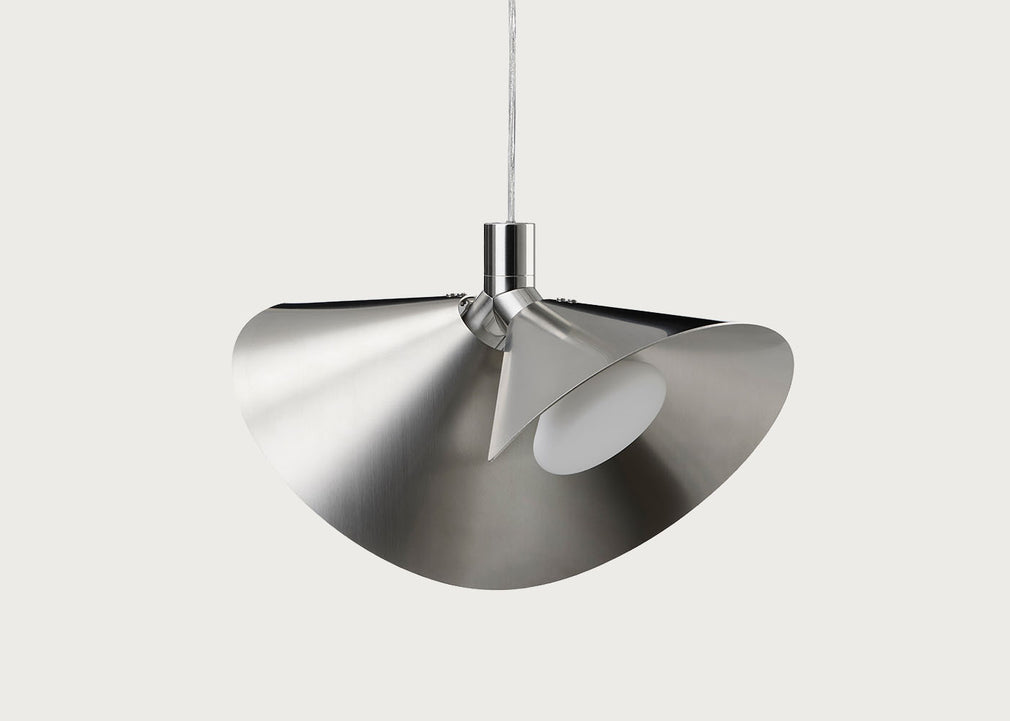 Peel Pendant Light Brushed Steel