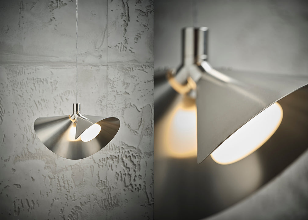 Peel Pendant Light Brushed Steel