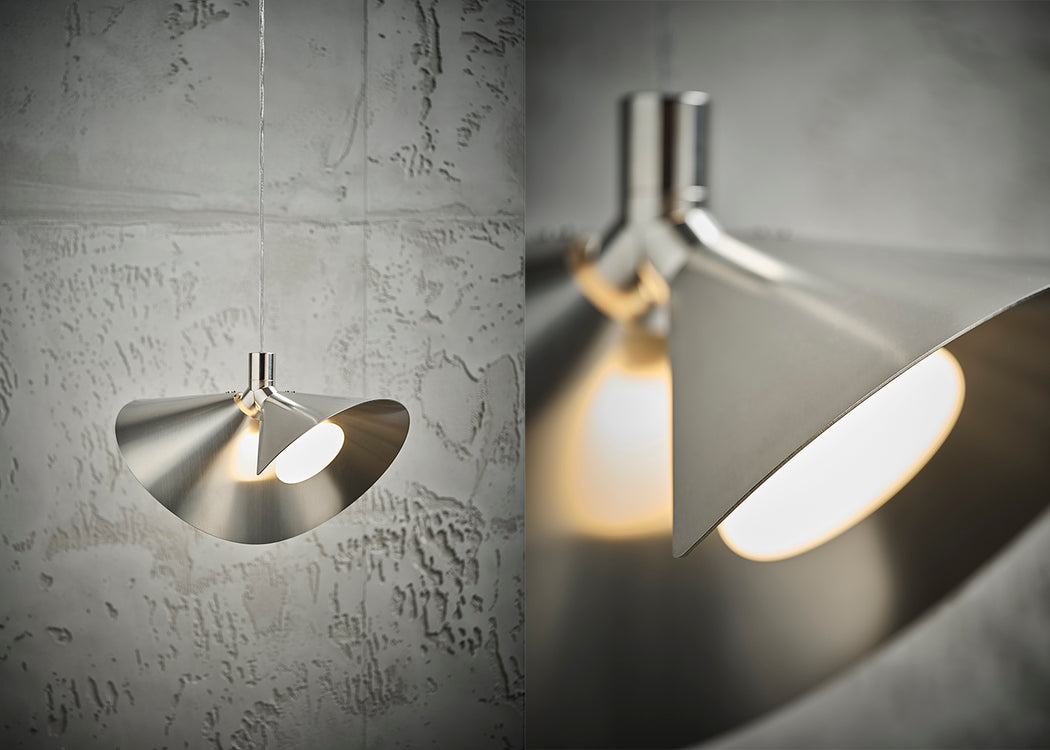 Peel Pendant Light Brushed Steel