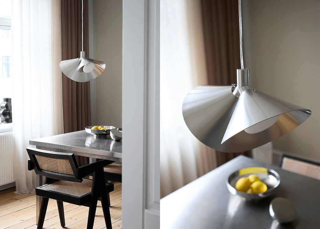 Peel Pendant Light Brushed Steel