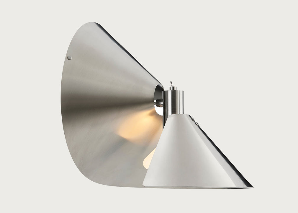 Peel Wall Light Brushed Steel