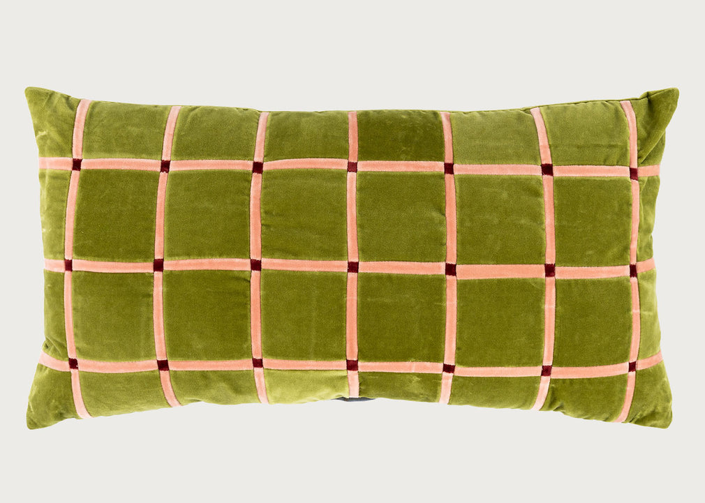Athena Velvet Cushion Leaves