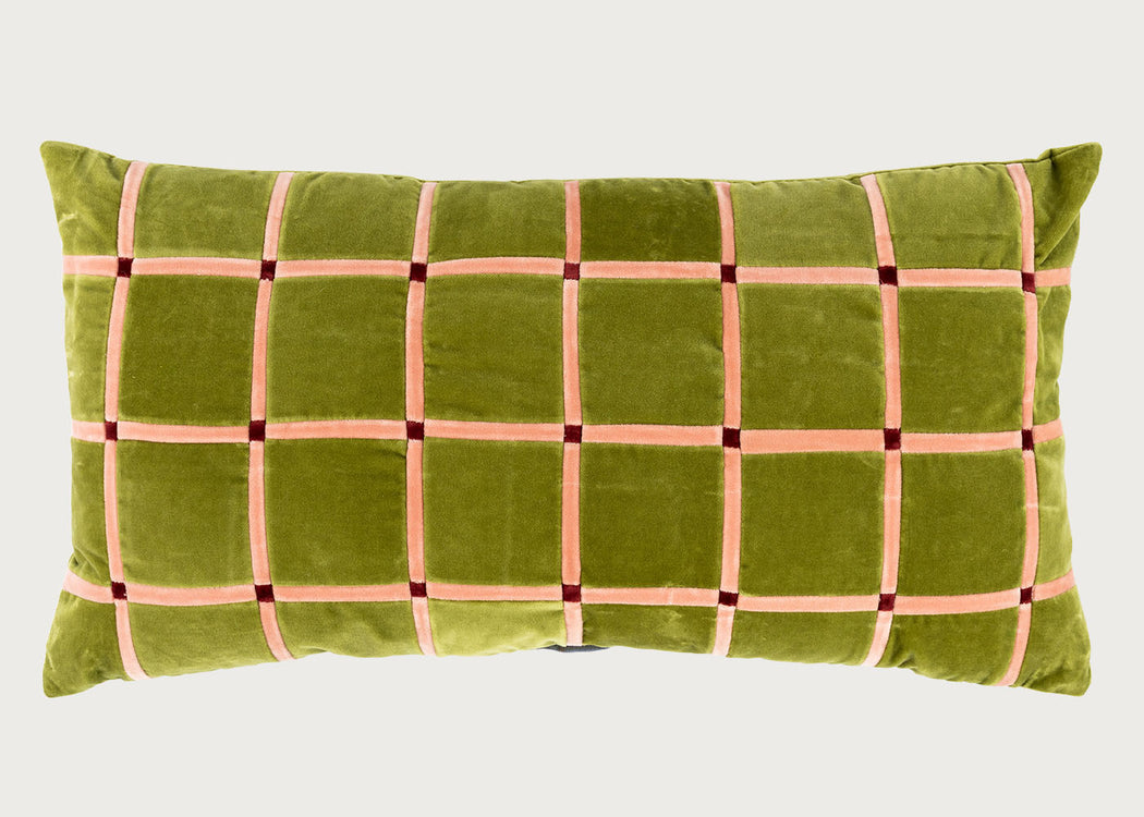 Athena Velvet Cushion Leaves