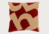 Heal's 59 Cushion Red & Cream 45 x 45cm