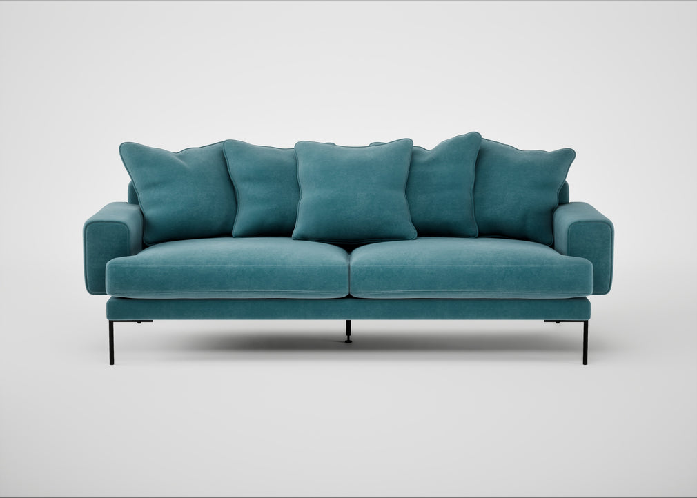 Torrington 4 Seater Sofa Smart Luxe Velvet Airforce Blue