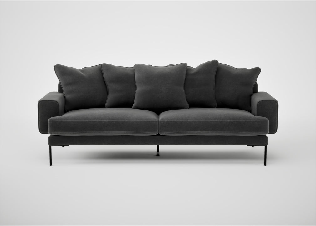 Torrington 4 Seater Sofa Smart Luxe Velvet Nickel