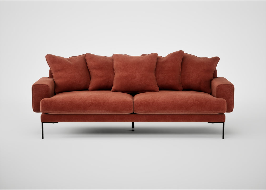 Torrington 4 Seater Sofa Smart Luxe Velvet Tawny