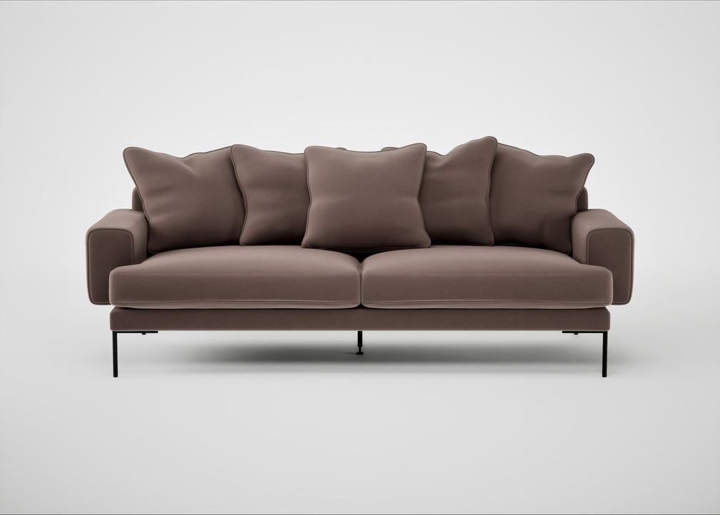 Torrington 4 Seater Sofa Smart Velvet Mouse