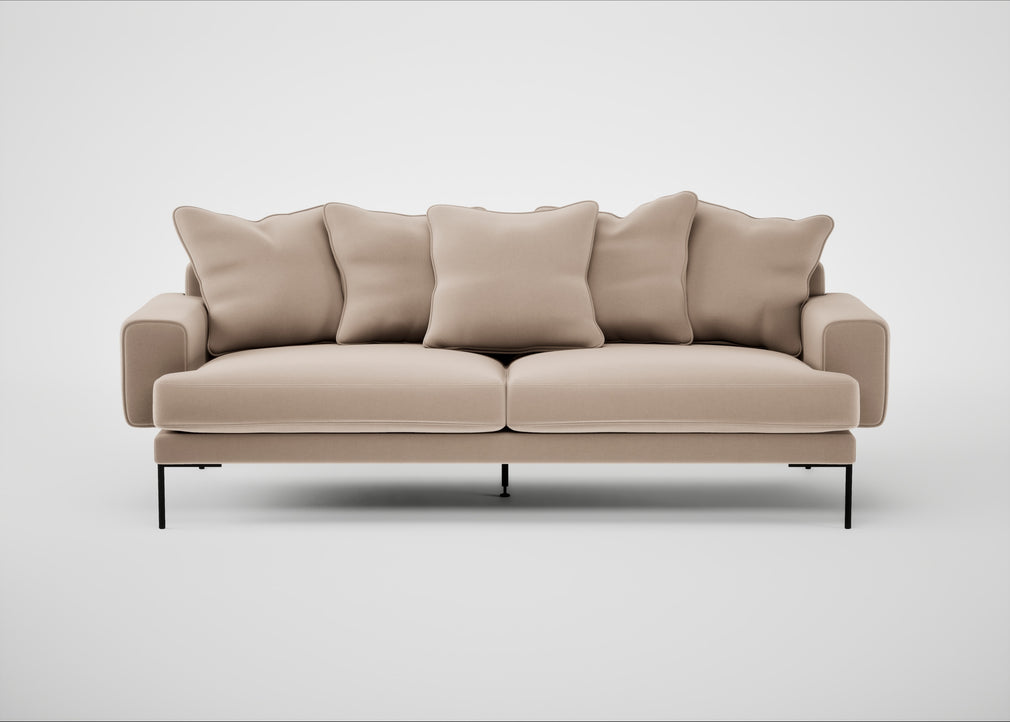 Torrington 4 Seater Sofa Smart Velvet Pebble