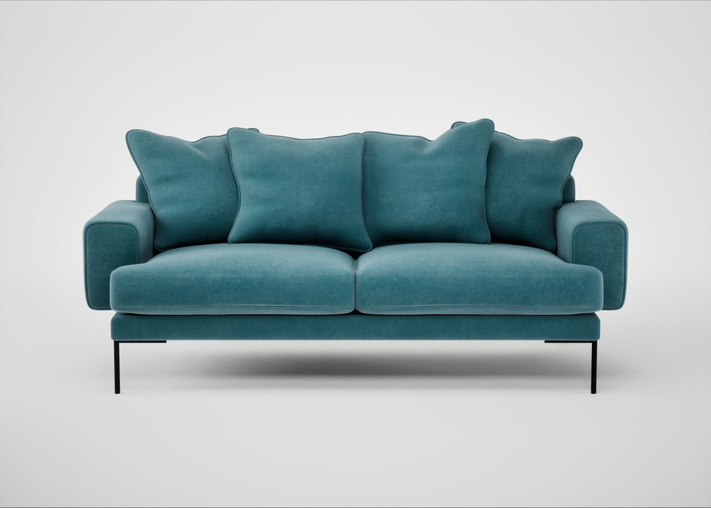 Torrington 3 Seater Sofa Smart Luxe Velvet Airforce Blue