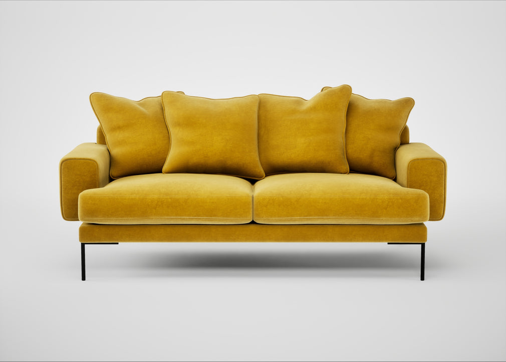 Torrington 3 Seater Sofa Smart Luxe Velvet Canary