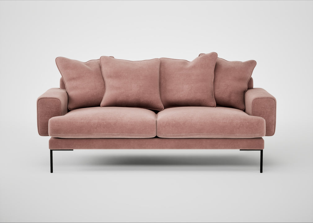 Torrington 3 Seater Sofa Smart Luxe Velvet Dusky Pink