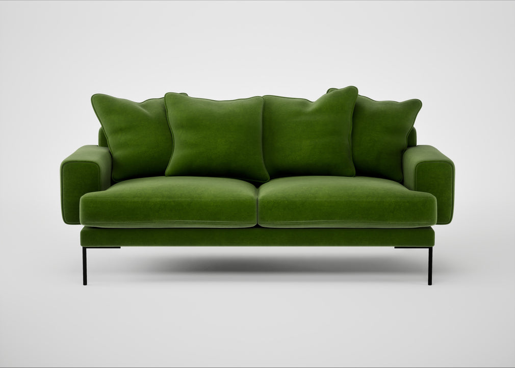 Torrington 3 Seater Sofa Smart Luxe Velvet Grass